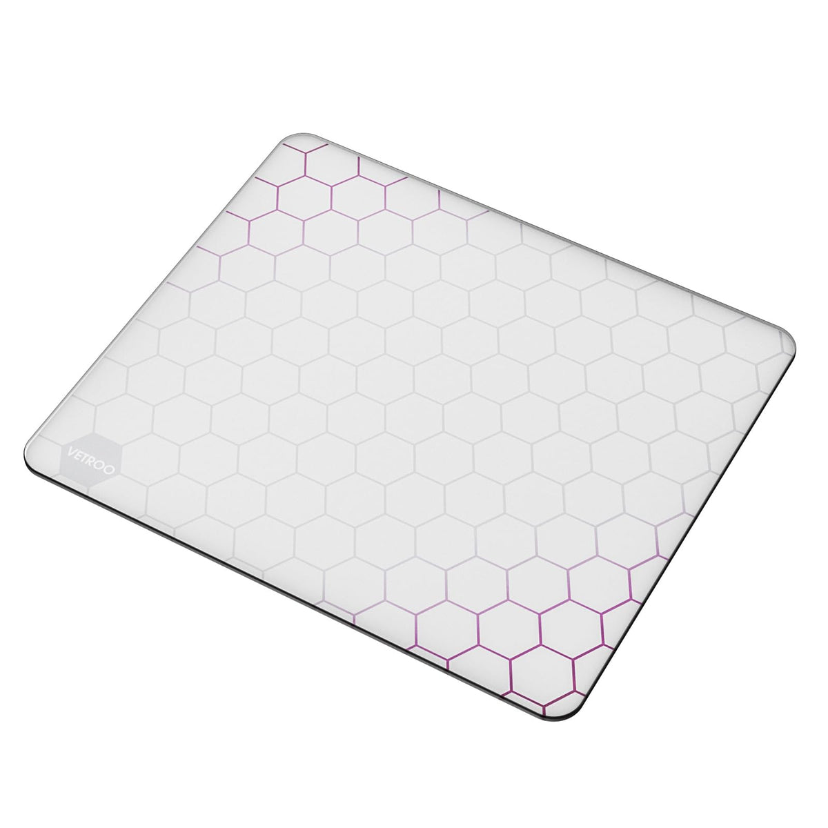 Vetroo Black GMP300 Tempered Glass Gaming Mouse Pad