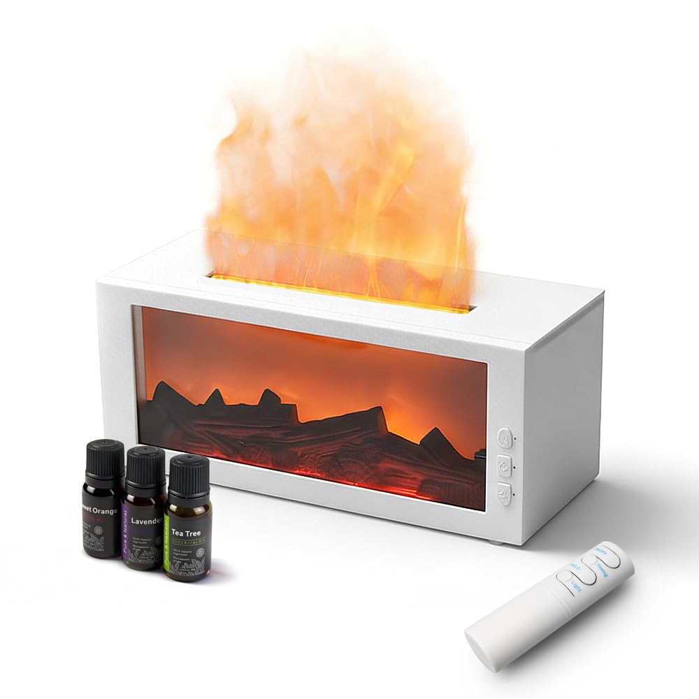 Essential Oil Diffuser,Fireplace Diffusers with 3 Essential Oils Set