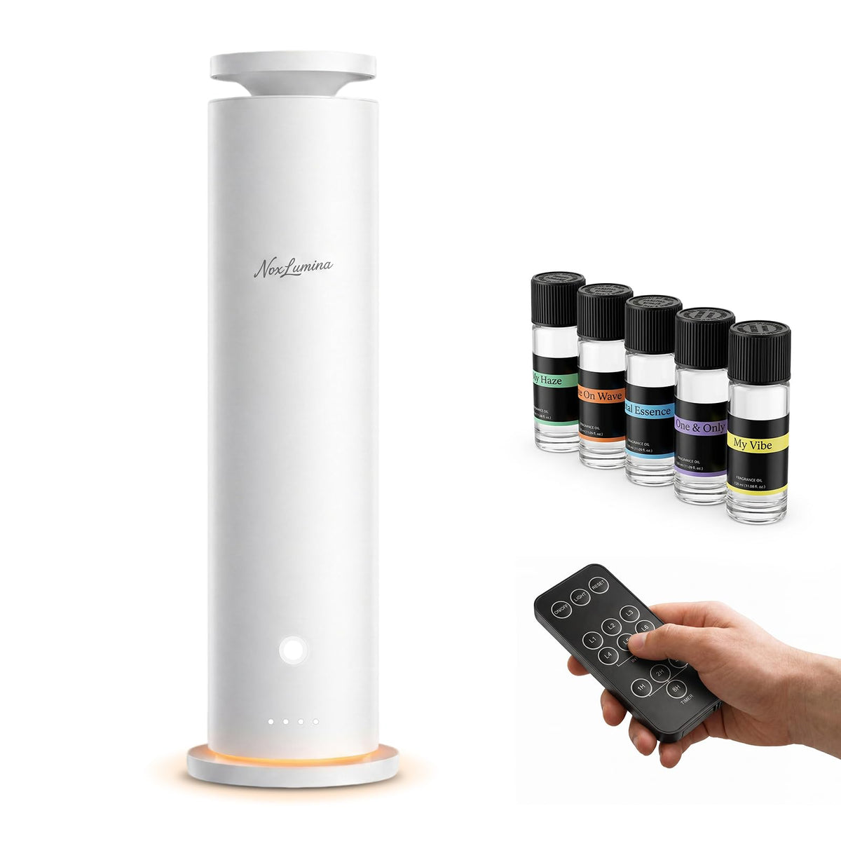 Waterless Diffuser Pro with 5 Scent Oils, Luxury Hotel-Class Essential Oil Diffuser Aromatherapy Machine with 1500 Sq Ft Cover, 6 Mist, 4.06Oz Diffusers for Home Large Room Hotel SPA - Black