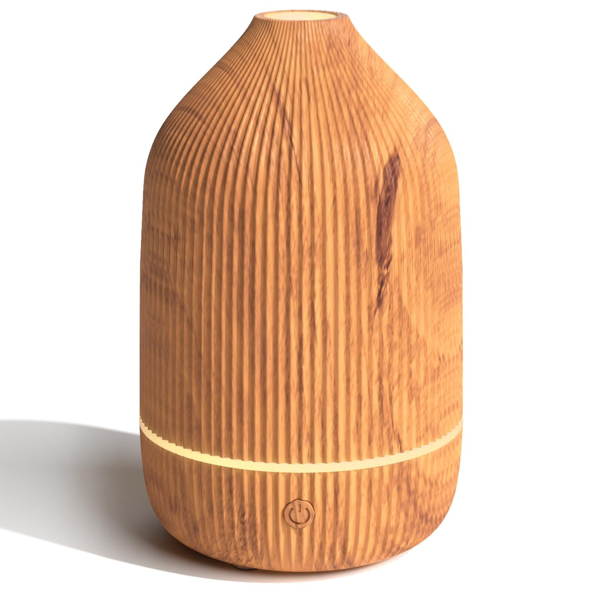 Essential Oil Diffuser, 100ml Aromatherapy Diffuser, Mini Ultrasonic Diffuser for Essential Oil, Home, Office, Cool Mist Humidifier with 7 Led Light, Auto Shut-Off, White