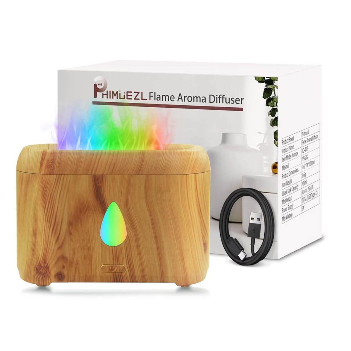 Flame Diffuser for Essential Oils, 200ml Small Oil Diffuser