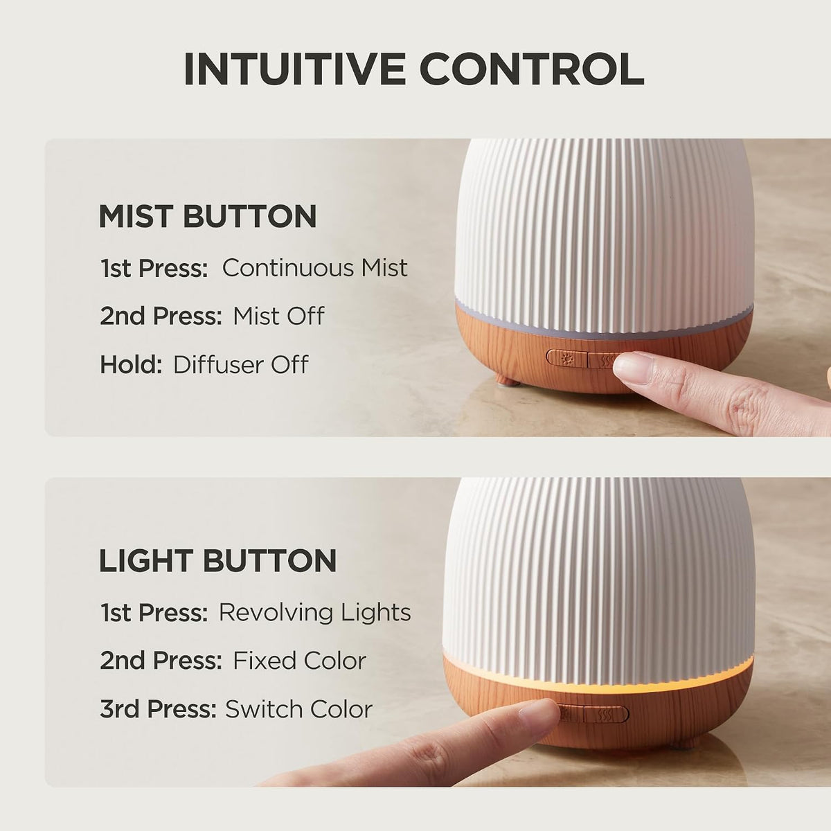 InnoGear 100ml Essential Oil Diffuser for Home Aroma Scent Small Humidifier