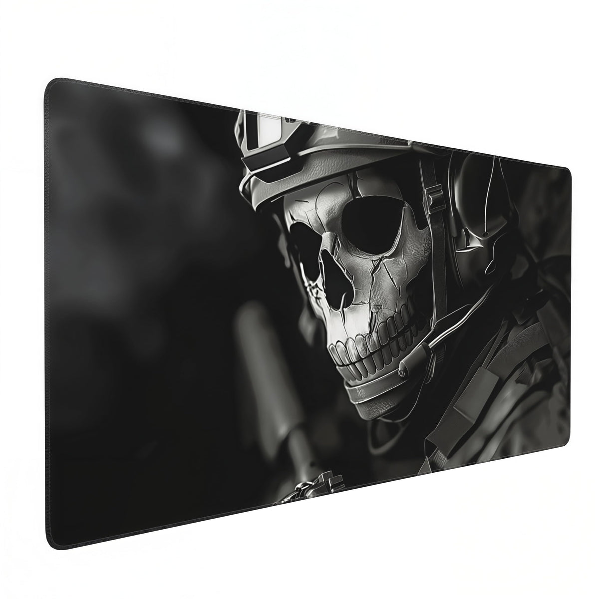 Gaming Mouse Pad, XXL Non-Slip Rubber Base, Waterproof with Stitched Edges, Japanese Demon Mask Design, 35.4 x 15.7 inches