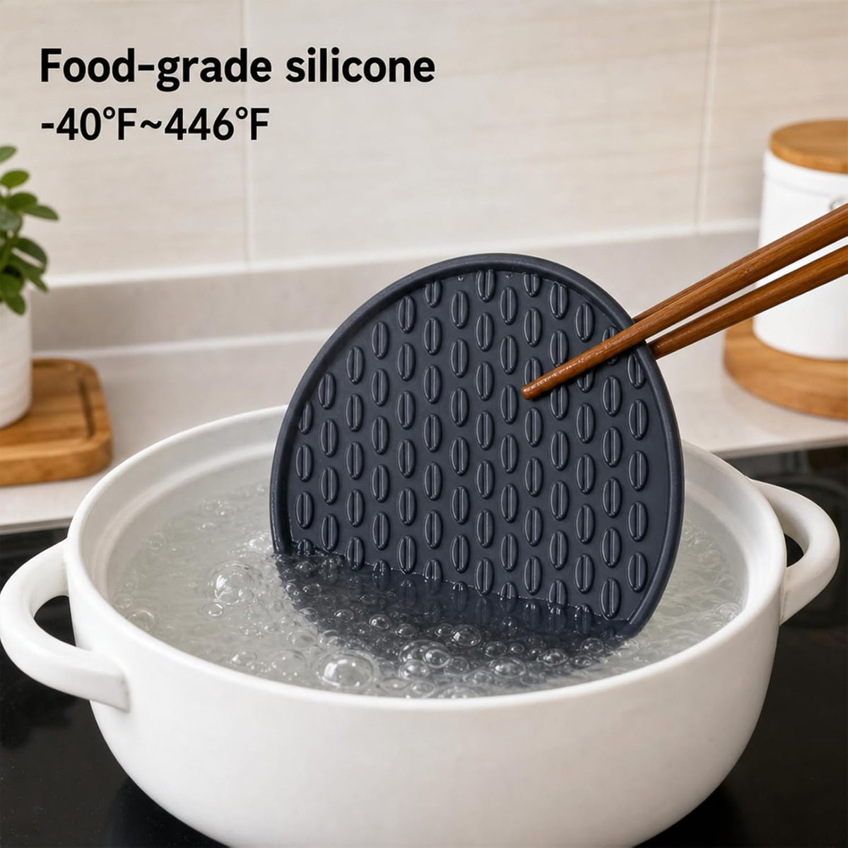 Nightstand Coaster, 6 Pack 3.94 Inch Drink Coasters with Storage Holder