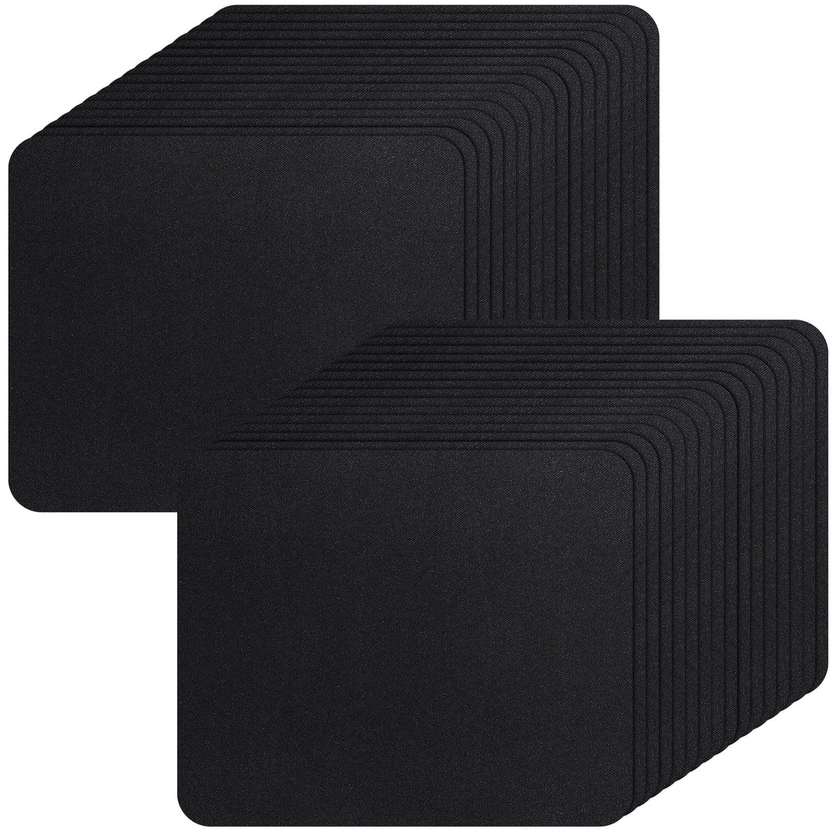Crtiin 50 Pack Mouse Pad Bulk Pack, 7.09 x 8.66 Inch, Black