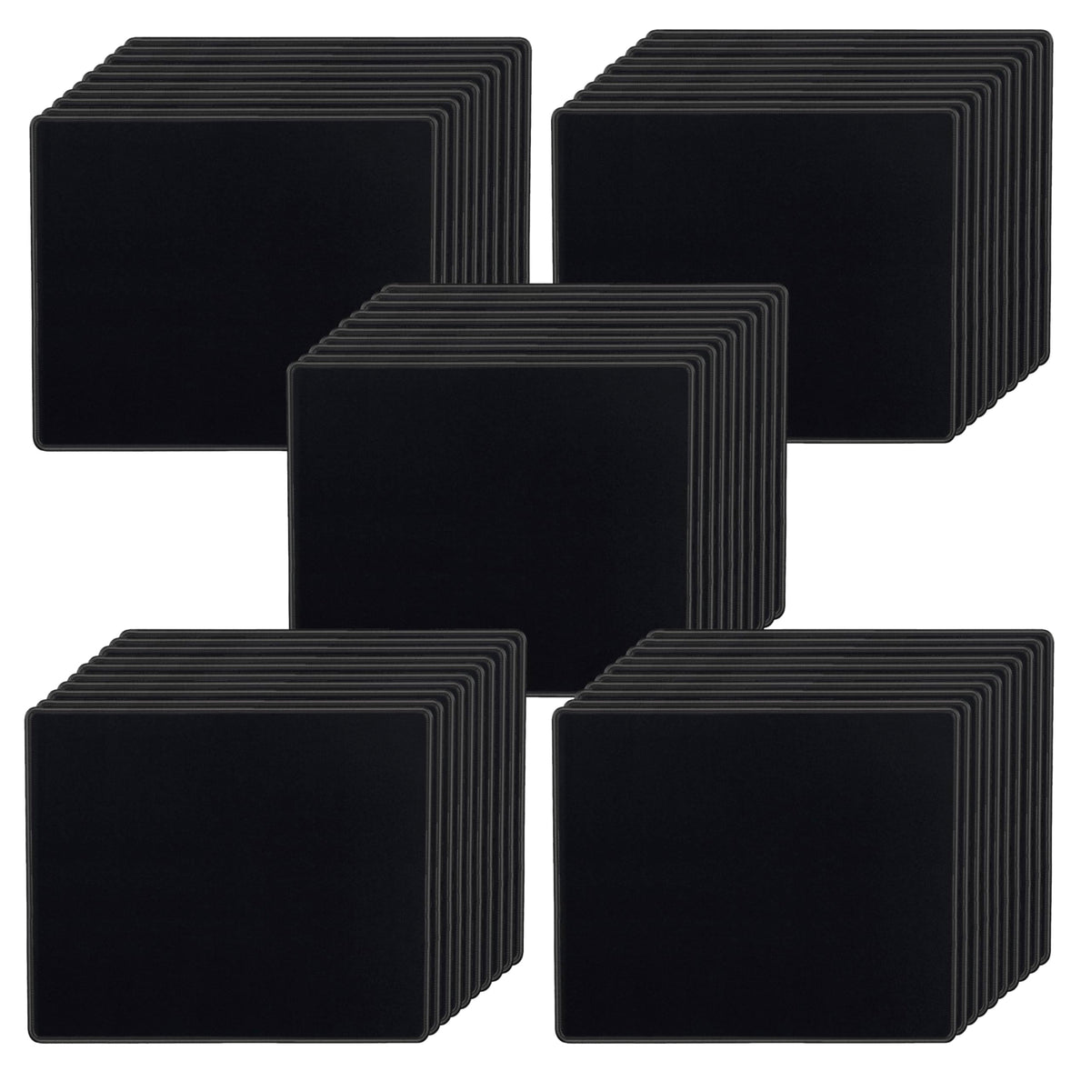 SaiTech IT 10-Pack Mouse Pads Bulk, Stitched Edges, Non-Slip Base
