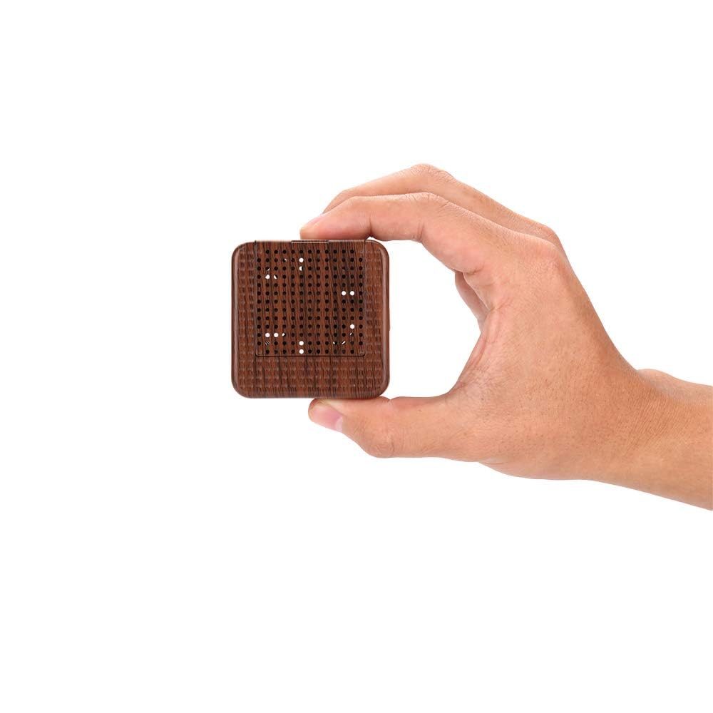Weljoy Wood Grain Portable Diffuser for Essential Oils – Car or Travel, Mini Size, Quiet, Waterless, Re-Chargeable Battery or USB (Wood Grain)