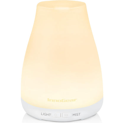 InnoGear Essential Oil Diffuser Ultrasonic Diffusers for Home, White Grey