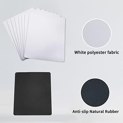 100 PCS White Mouse Pad for Heat Transfer, Bulk Mousepad for Heat Press Printing Crafts Custom Photos Non Slip Bottom 24x20x0.2CM