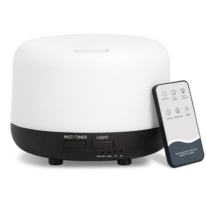 SPLITSKY 300ml Essential Oil Diffuser with Remote and 7-Color LED Light