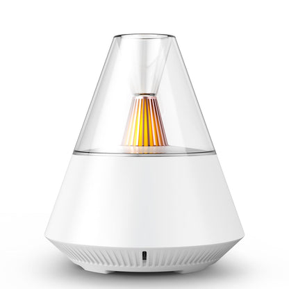 Ultrasonic Essential Oil Diffuser, 150ML Modern Aromatherapy Diffuser with Candle Light, 2 Mist Mode, Remote Control, Auto-Off, Small Cool Mist Humidifier for Home Bedroom Office Yoga, Black