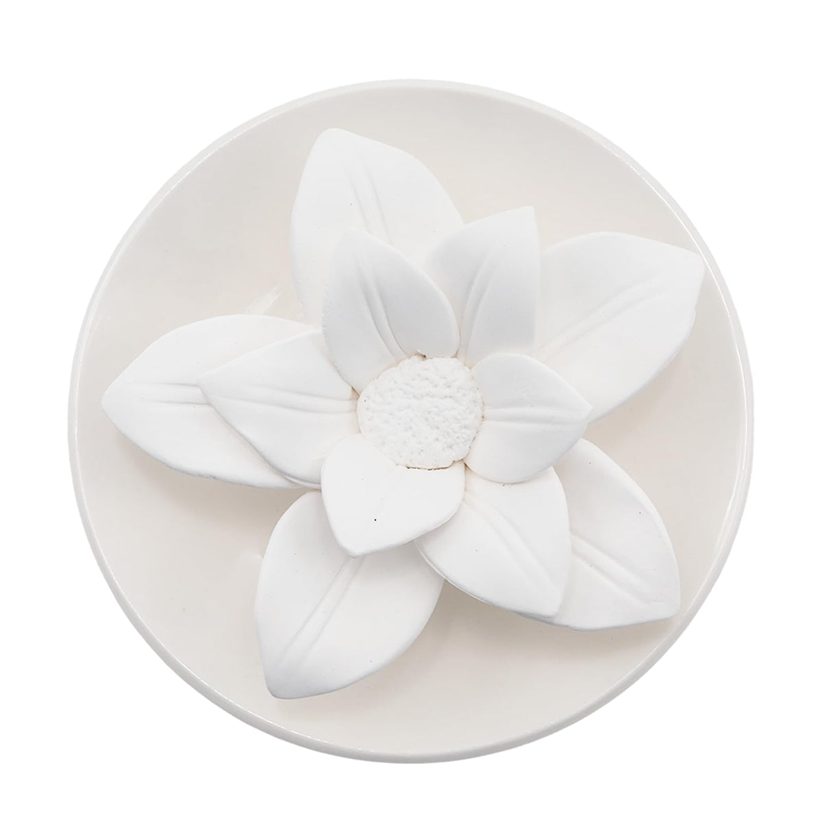Flower Rose Ceramic Essential Oil Mini Diffuser, Wooden Pallet