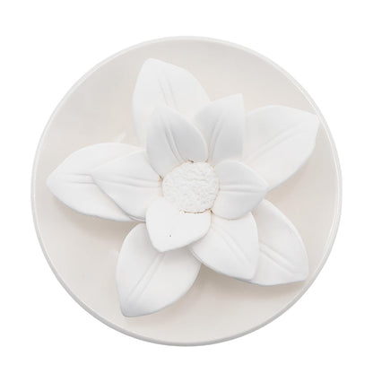 Flower Rose Ceramic Essential Oil Mini Diffuser, Wooden Pallet