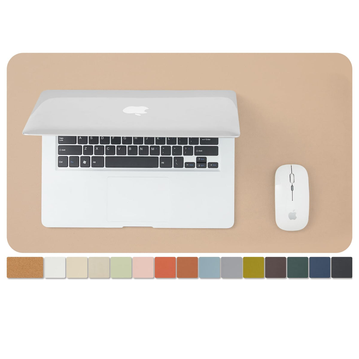 Large Cork Desk Mat - 47.2"x 17" Desk Pad for Office and Home - Ideal for Large Mouse Pad and Desk Mats on Top of Desks(Dark Green)