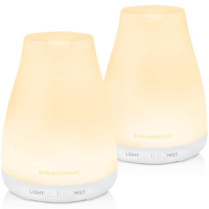 InnoGear Essential Oil Diffuser Ultrasonic Diffusers for Home, White Grey