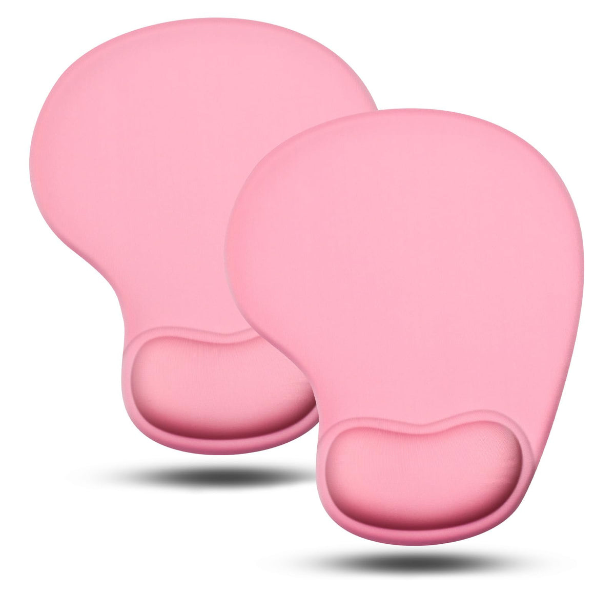 JIKIOU Ergonomic Mouse Pad with Gel Wrist Rest 2 Pack, Portable Small Black