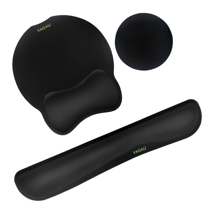Comfy Mee Premium Memory Foam Keyboard and Mouse Wrist Rest Pads Set- for Comfortable Typing &Wrist Pain Relief (Pack of 2)