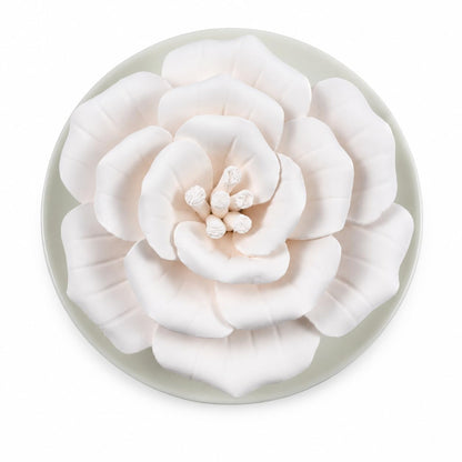 Essential Oil Passive Flower Diffuser -Non-Electric Porcelain Aromatherapy Diffusers for Small Mini Room, Desk Decorative, Bathroom (Blue Rose)