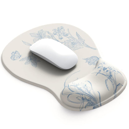 DEMON CHEST ErgoComfort Gel Wrist Rest Mouse Pad-Ergonomic Office Mousepad with Wrist Support-Non-Slip, Design Desk Accessories Mat for Home&Game Decor (02Pink Serenity)