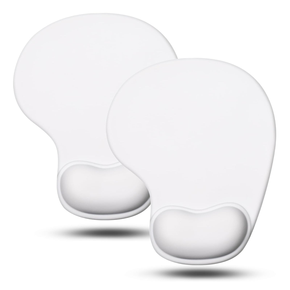 JIKIOU Ergonomic Mouse Pad with Gel Wrist Rest 2 Pack, Portable Small Black