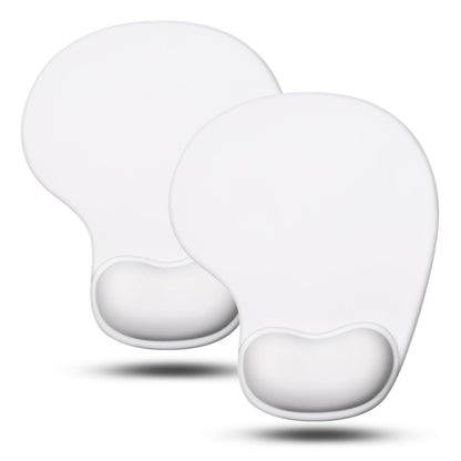 JIKIOU Ergonomic Mouse Pad with Gel Wrist Rest 2 Pack, Portable Small Black