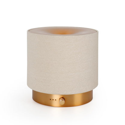 Elegant Fabric Aroma Diffuser - Quiet Essential Oil Diffuser with Soft Night Light, Perfect for Home, Office, and Yoga Space (M35-Gold)
