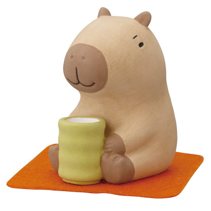 Stone Diffuser Tea-Drinking Animals [ Designed in Japan] Non Electric Passive Diffuser for Essential Oil and Aromatherapy (Ceramic/Clay) (Tea-drinkig Dog)