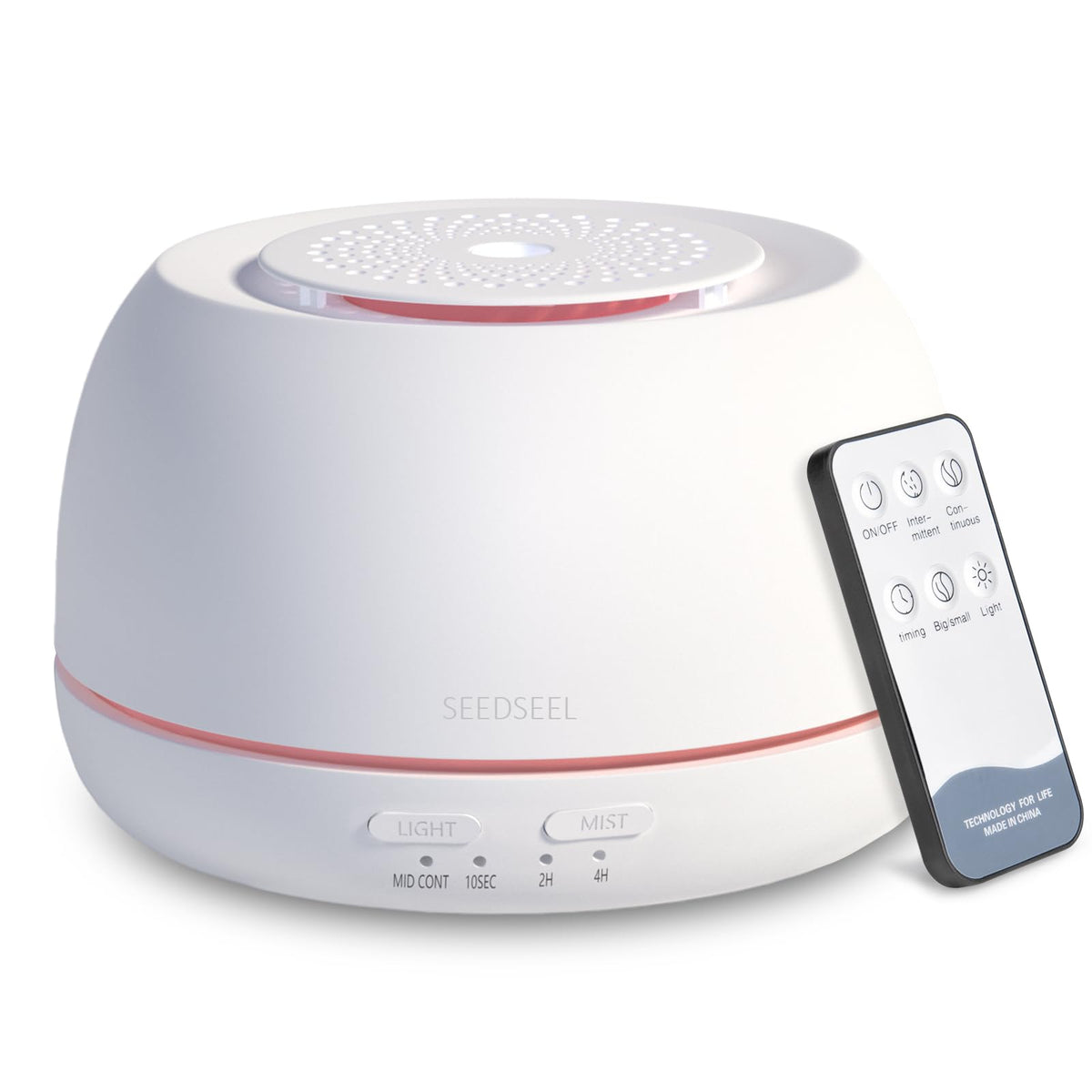 SEEDSEEL 300ML Essential Oil Diffuser,Ultrasonic Aromatherapy Diffuser, 7-Color Gradient Lights, Remote Control, 8 Hours Run Time, Suitable for Home,Office