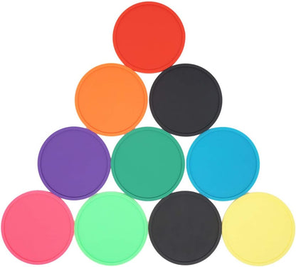 MIZORLIE 4" Non Slip Coasters, Mixed Color, 10pcs