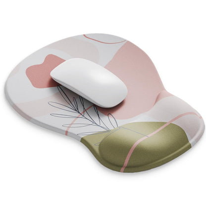 DEMON CHEST ErgoComfort Gel Wrist Rest Mouse Pad-Ergonomic Office Mousepad with Wrist Support-Non-Slip, Design Desk Accessories Mat for Home&Game Decor (02Pink Serenity)