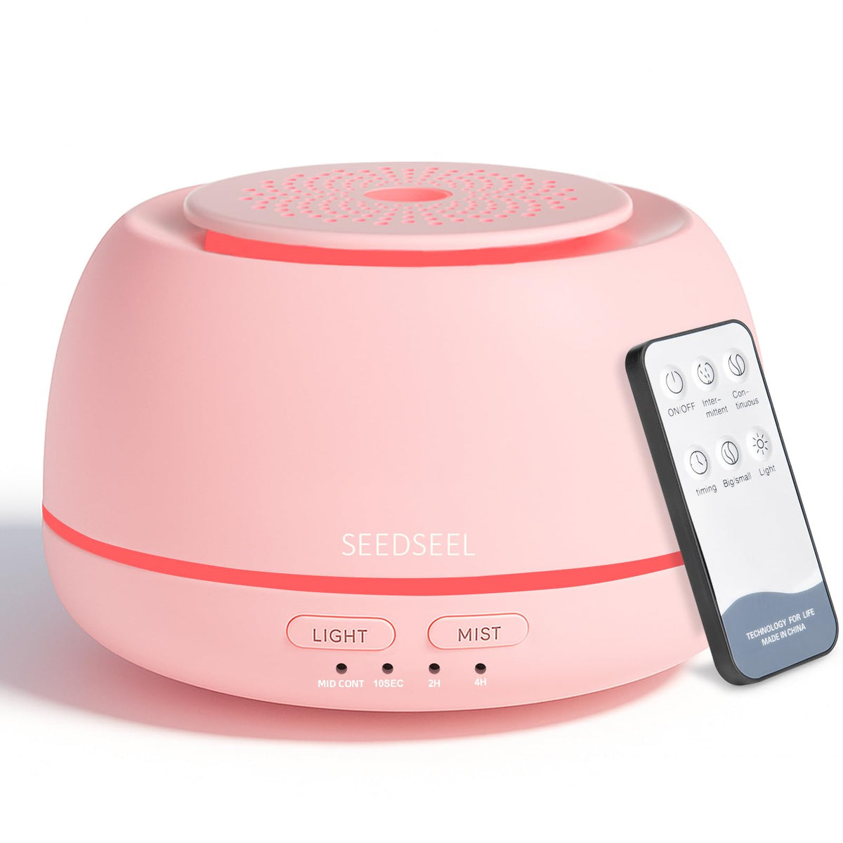 SEEDSEEL 300ML Essential Oil Diffuser,Ultrasonic Aromatherapy Diffuser, 7-Color Gradient Lights, Remote Control, 8 Hours Run Time, Suitable for Home,Office