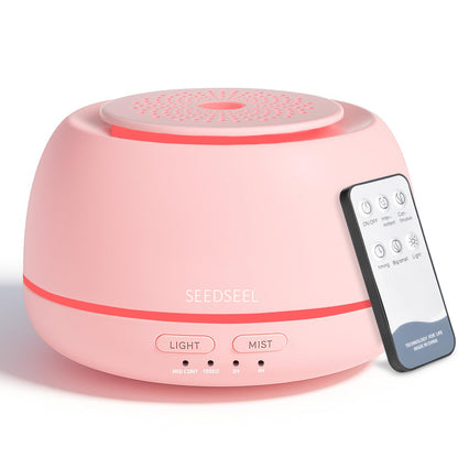 SEEDSEEL 300ML Essential Oil Diffuser,Ultrasonic Aromatherapy Diffuser, 7-Color Gradient Lights, Remote Control, 8 Hours Run Time, Suitable for Home,Office