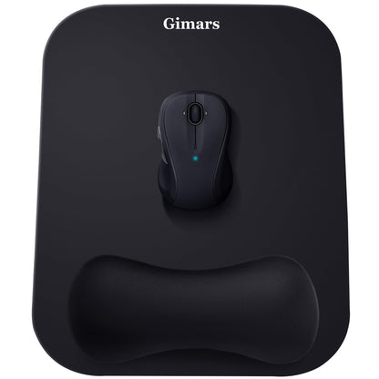 Gimars Large Smooth Superfine Fibre Memory Foam Ergonomic Mouse Pad Wrist Rest Support Mousepad with Nonslip Base for Laptop, Computer, Gaming & Office,Free Coaster Include-Topographic Map