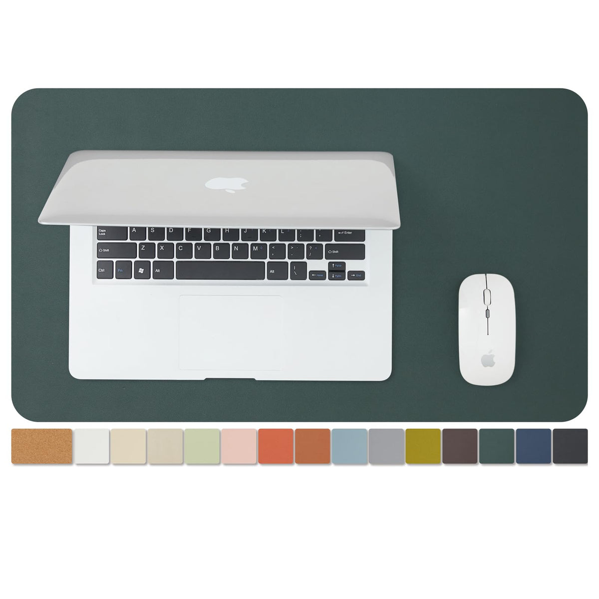 Large Cork Desk Mat - 47.2"x 17" Desk Pad for Office and Home - Ideal for Large Mouse Pad and Desk Mats on Top of Desks(Dark Green)