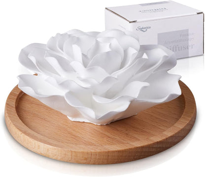 Passive Essential Oil Diffuser,Aromatherapy Passive Mini Ceramic Essential Oil Small Diffuser for Desk Office Home Gift (Roses)