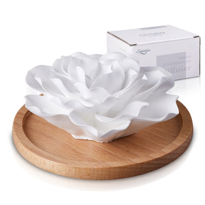 Passive Essential Oil Diffuser,Aromatherapy Passive Mini Ceramic Essential Oil Small Diffuser for Desk Office Home Gift (Roses)