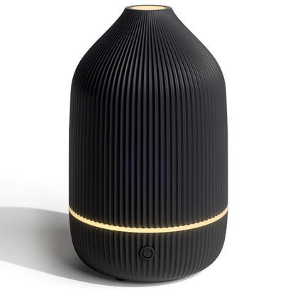 Essential Oil Diffuser, 100ml Aromatherapy Diffuser, Mini Ultrasonic Diffuser for Essential Oil, Home, Office, Cool Mist Humidifier with 7 Led Light, Auto Shut-Off, Wood Grain