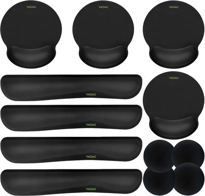 Comfy Mee Premium Memory Foam Keyboard and Mouse Wrist Rest Pads Set- for Comfortable Typing &Wrist Pain Relief (Pack of 2)