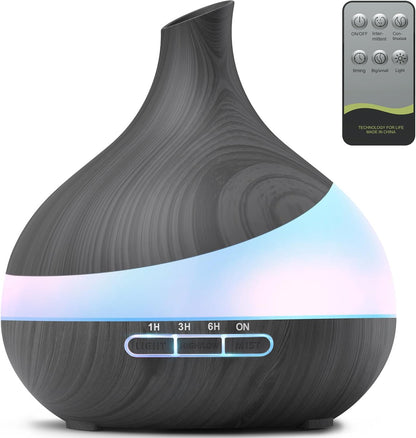 HJTHJT 500ML Essential Oil Diffuser for Home: 14 Color LED, Remote Control