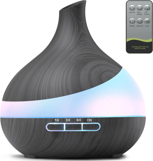 HJTHJT 500ML Essential Oil Diffuser for Home: 14 Color LED, Remote Control