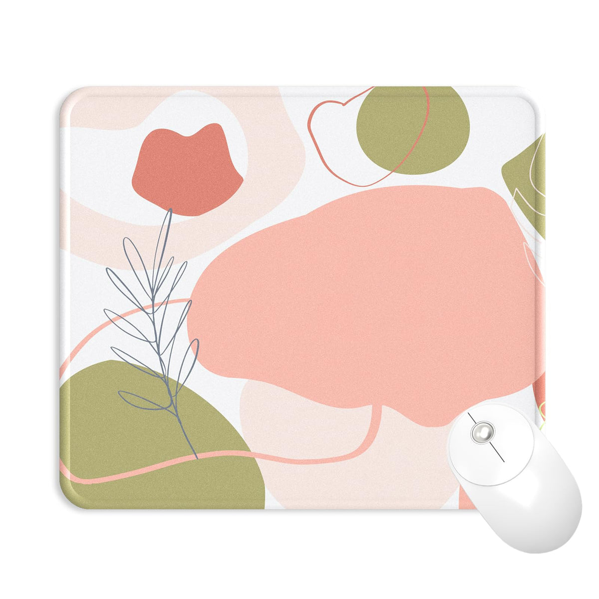 eulps Mouse Pad with Wrist Rest, Comfortable Computer Mousepad with Gel Wrist Support Smooth Surface and Non-Slip PU Base for Pain Relief, Laptop, Office & Home (Cyan Pink Marble)