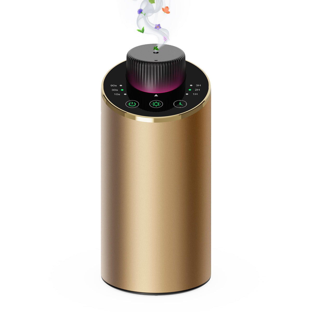 Waterless Essential Oil Diffuser Aromatherapy Scent Diffusers for Home Large Room, Bedroom, Car, Office, Desk, Battery Operated Mini Portable Air Freshener, 3 Countdown Timers & 3 Mist Levels