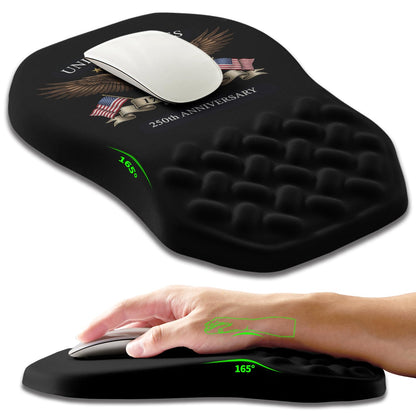 Ergonomic Slope Mouse Pad Wrist Support, Wrist Rest Mousepad for Carpal Tunnel Pain Relief with Massage Bulge and Slow Rebound Memory Foam (12x8 inch, Black)