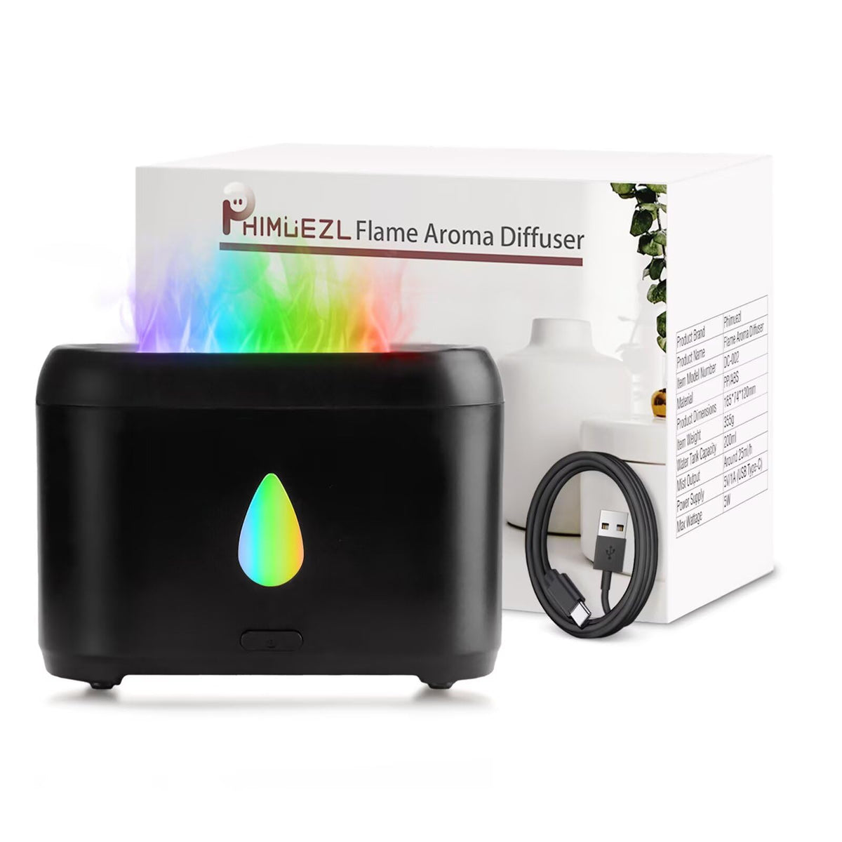 Flame Diffuser for Essential Oils, 200ml Small Oil Diffuser
