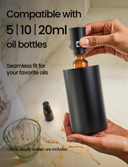 Waterless Essential Oil Diffuser, Portable Car Diffuser, Black