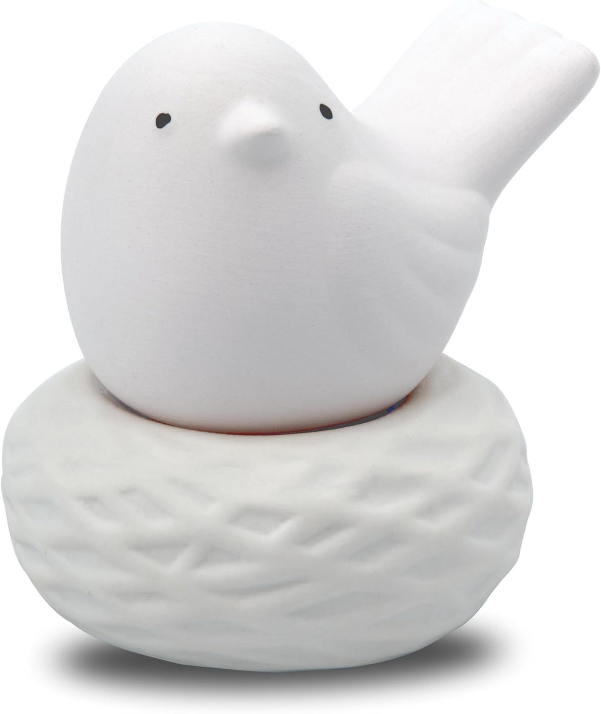 Little Bird Nest, Non-Electric Ceramic Diffusers for Essential Oils and Aromatherapy Fragrance, White Ceramic Diffusers in Car or Bathroom and Desk Office Decor, White Vase