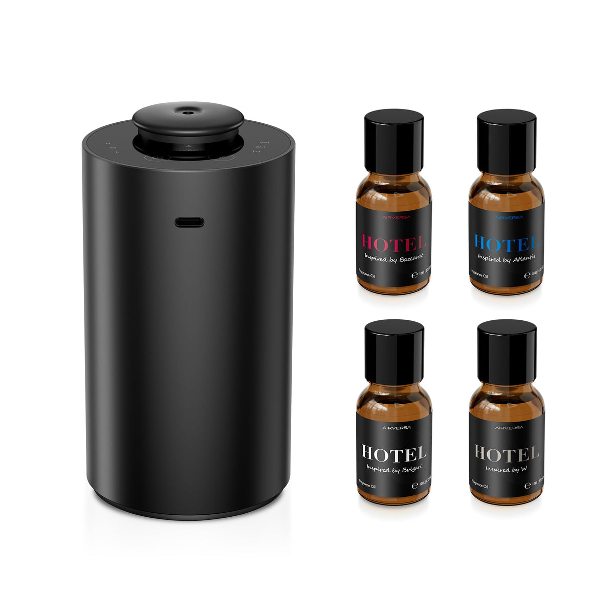 Airversa ANX Waterless Diffuser for Essential Oil for Home, Room, Black
