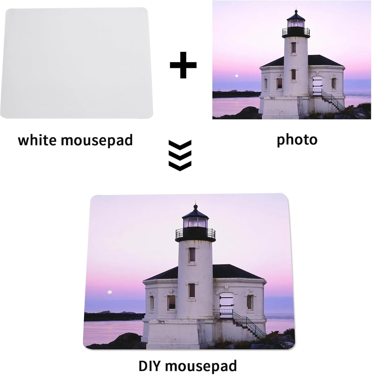 100 PCS White Mouse Pad for Heat Transfer, Bulk Mousepad for Heat Press Printing Crafts Custom Photos Non Slip Bottom 24x20x0.2CM
