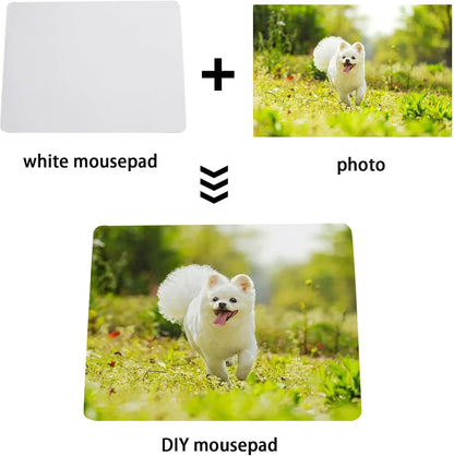 40 PCS White Mouse Pad 3mm Thick for Heat Press Printing,Bulk Mousepad Blanks for Heat Transfer Crafts 22x18x0.3CM