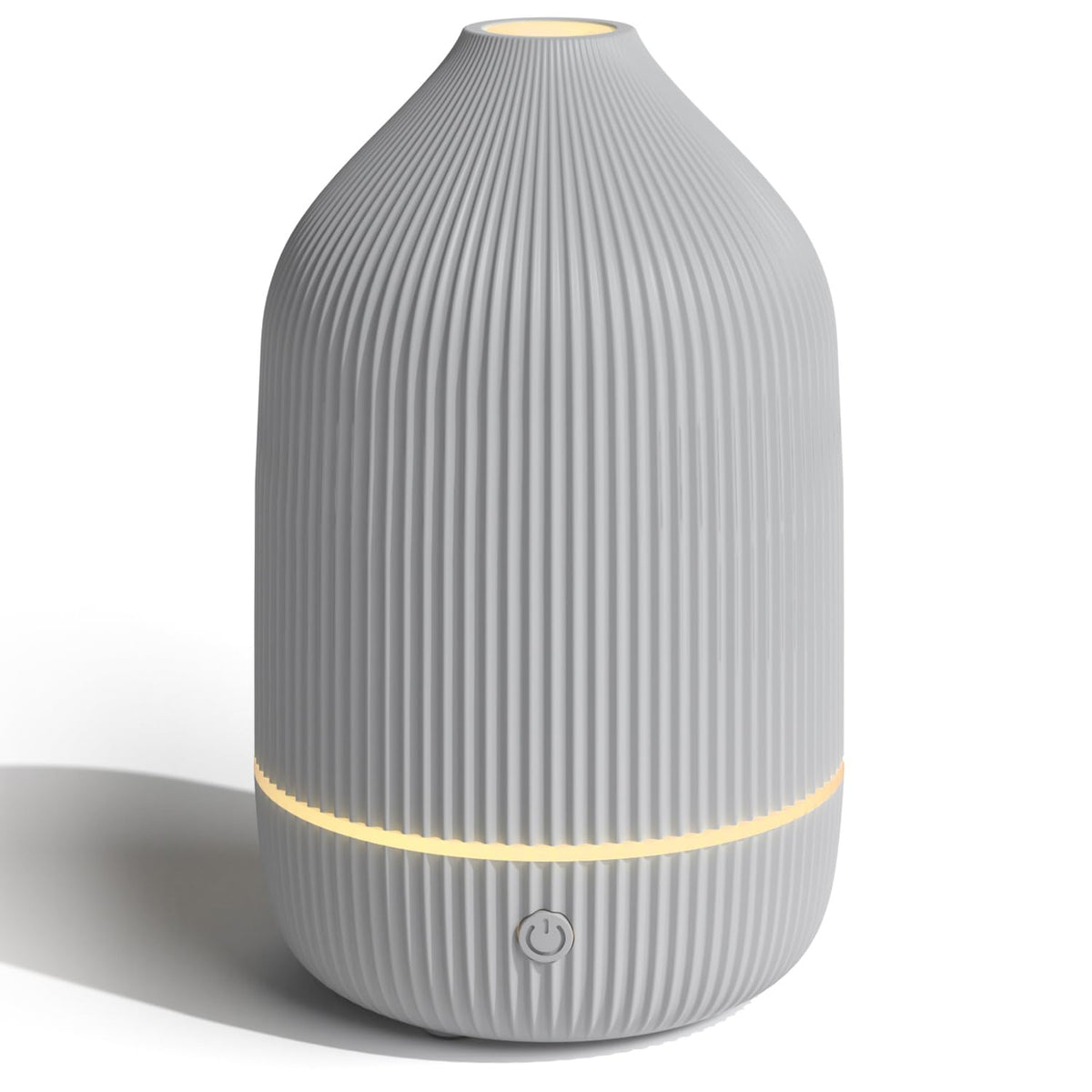 Essential Oil Diffuser, 100ml Aromatherapy Diffuser, Mini Ultrasonic Diffuser for Essential Oil, Home, Office, Cool Mist Humidifier with 7 Led Light, Auto Shut-Off, White